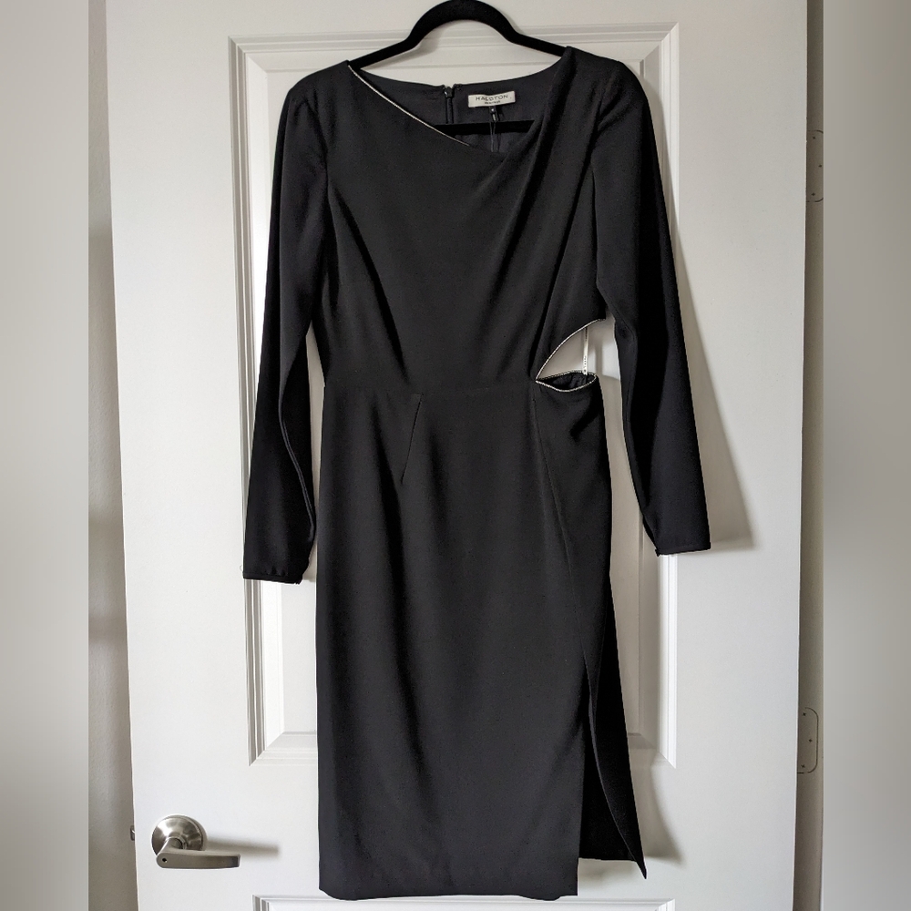 Halston Heritage Black Cutout Dress